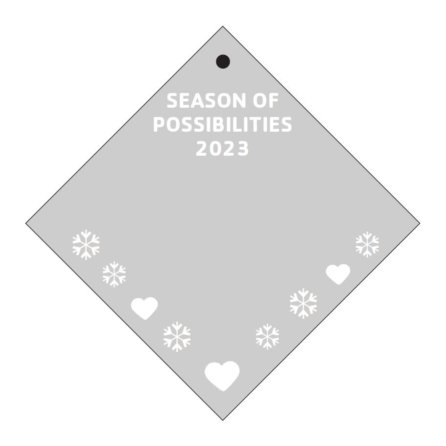 Seasons of Possibilities 2023 Square Silver Ornament for Silver Level Giving